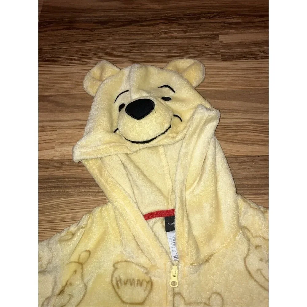 Disney Winnie the Pooh Suit Hooded Zip Costume‎ Adult One Piece Pajamas XS - Picture 3 of 5